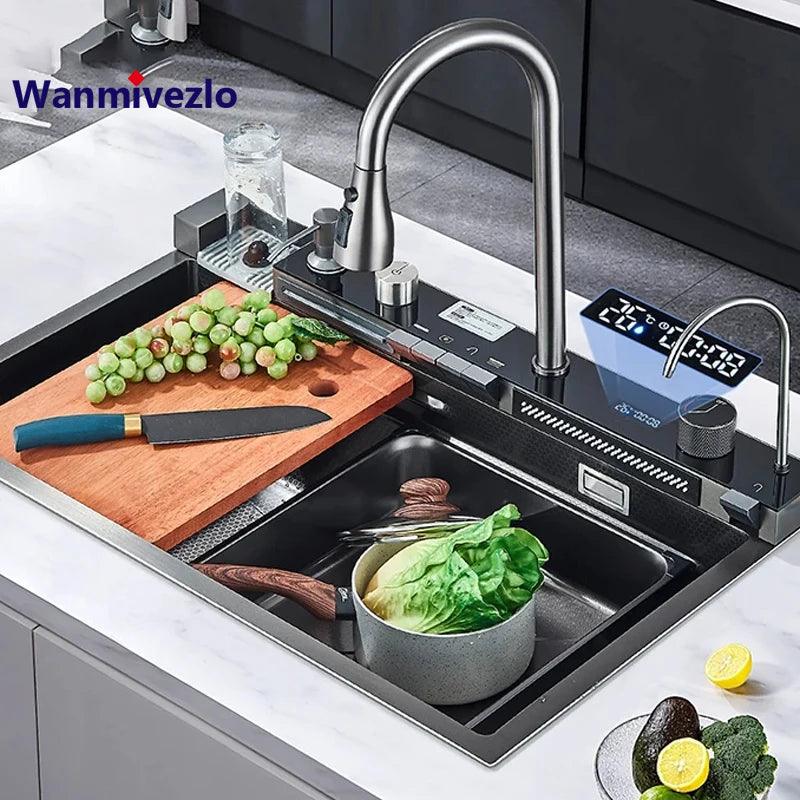 Lavello da Cucina in Acciaio Inox con Rubinetto – Design Moderno - ScontoX